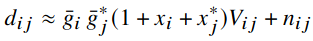 Visibility equation with a linearised gain model